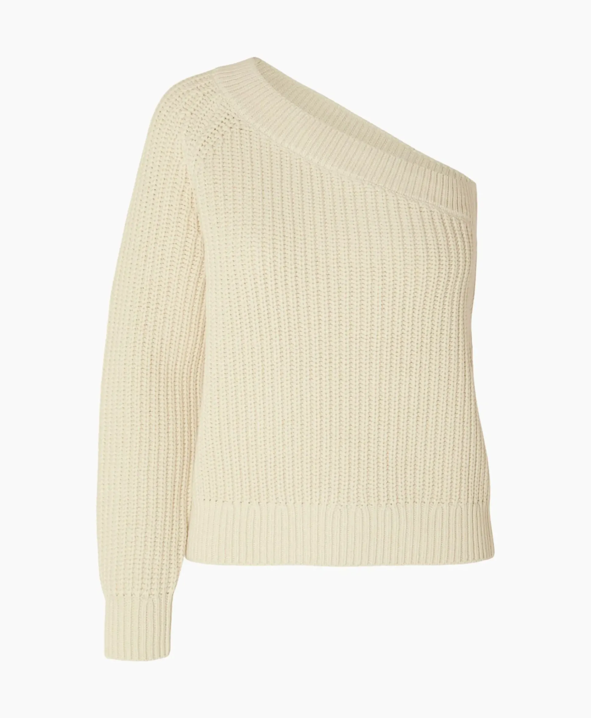 Selected Femme Gebreide Trui Sedora Ls Knit One Shoulder Off White