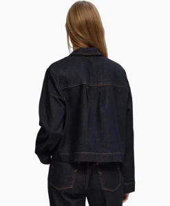 Selected Femme Jack Lisa Boxy Denim Jacket D2 Donker Blauw