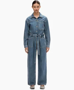 Selected Femme Jumpsuit Marley Ls Mid Blue Denim Jumpsui Jeans