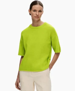 Selected Femme Pullover Maline-Liliana 2/4 Knit O-Neck N Groen
