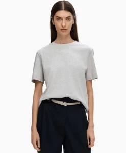 Selected Femme Selected Femme T-Shirt Essential Ssboxy Tee Noos Licht Grijs