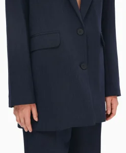 Selected Femme Selected Femme Jasje Rita Ls Relaxed Blazer D Sapdonker Blauw
