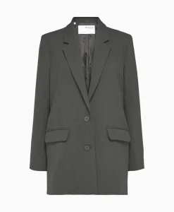 Selected Femme Selected Femme Jasje Rita Ls Relaxed Blazer Dgm No Donkergrijs