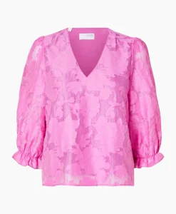 Selected Femme Top Cathi-Sadie 3/4 Ff Roze