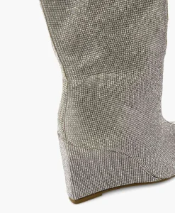 Steve Madden Lange Laars Showout R Zilver