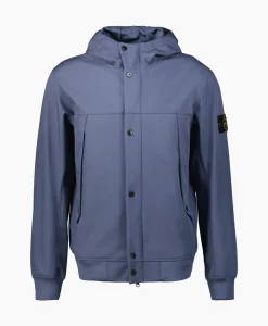 Stone Island Softshell Jas 40227 Donker Blauw