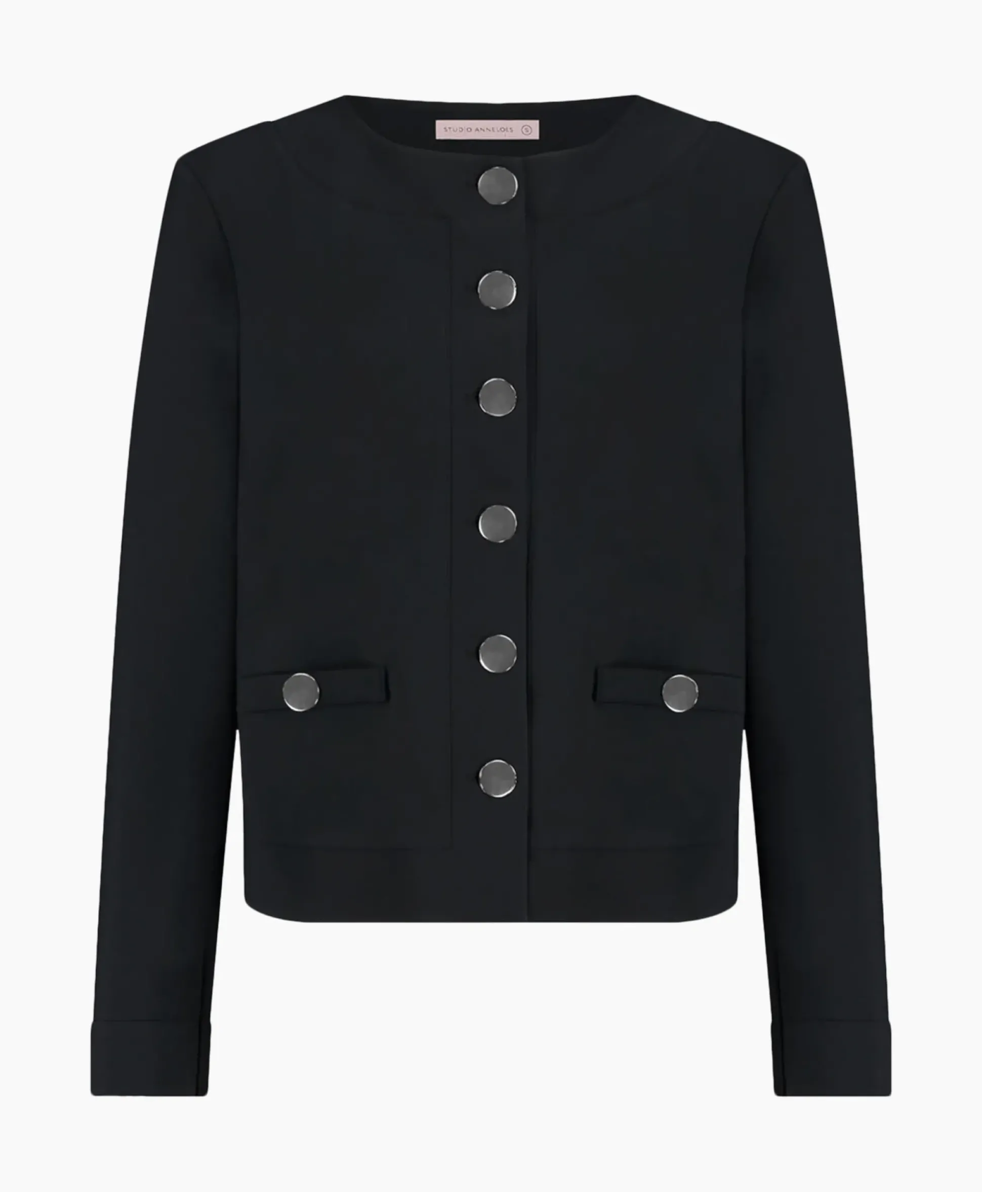 Studio Anneloes Blazer Janet Bonded Zwart Dessin
