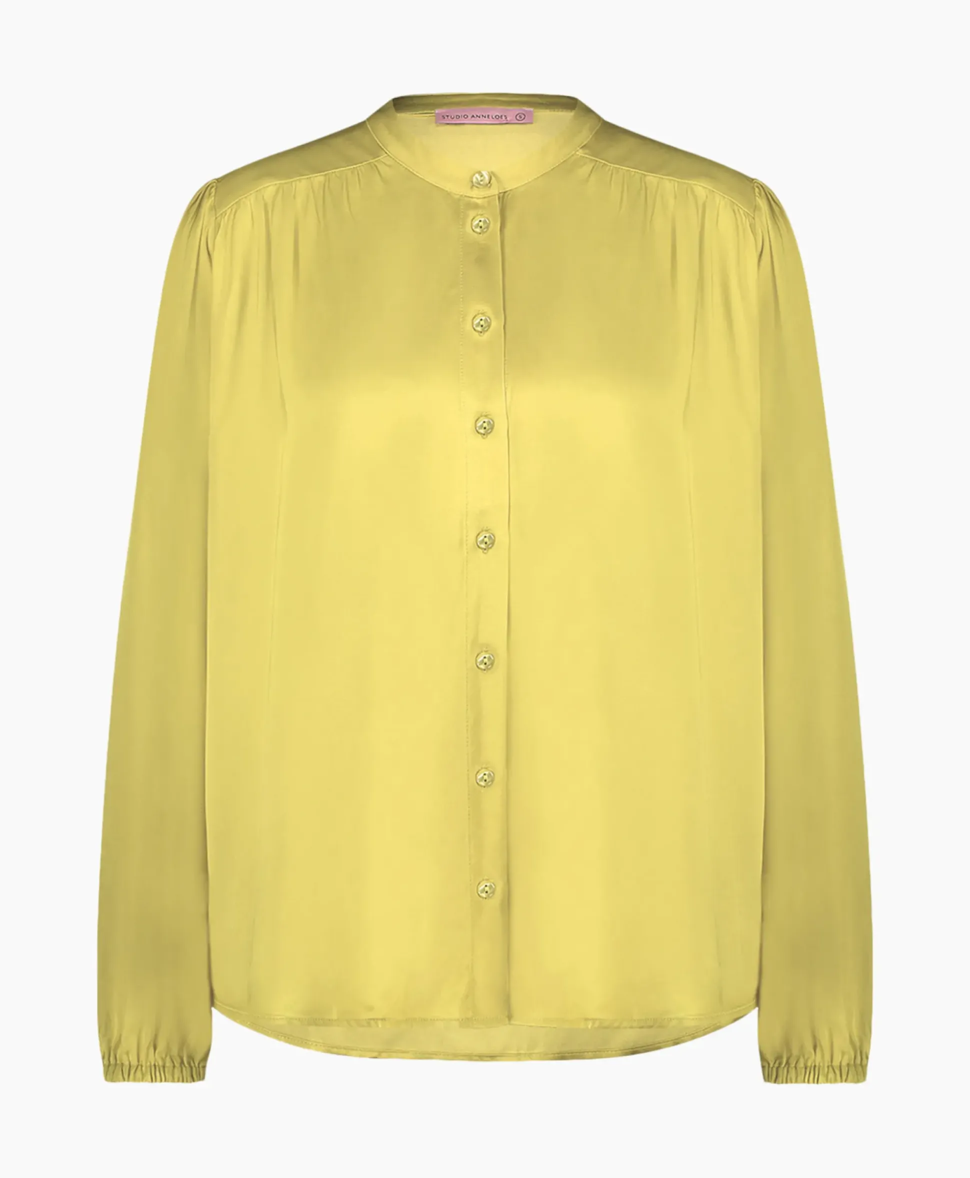 Studio Anneloes Blouse Birdie Ls Satin Geel