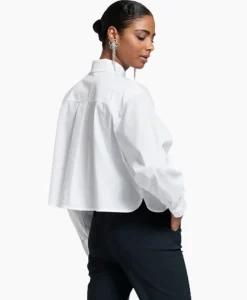 Studio Anneloes Blouse Dion Cropped Poplin Wit