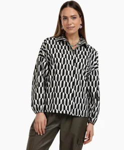 Studio Anneloes Blouse Havana Coffee Beans Zwart Dessin