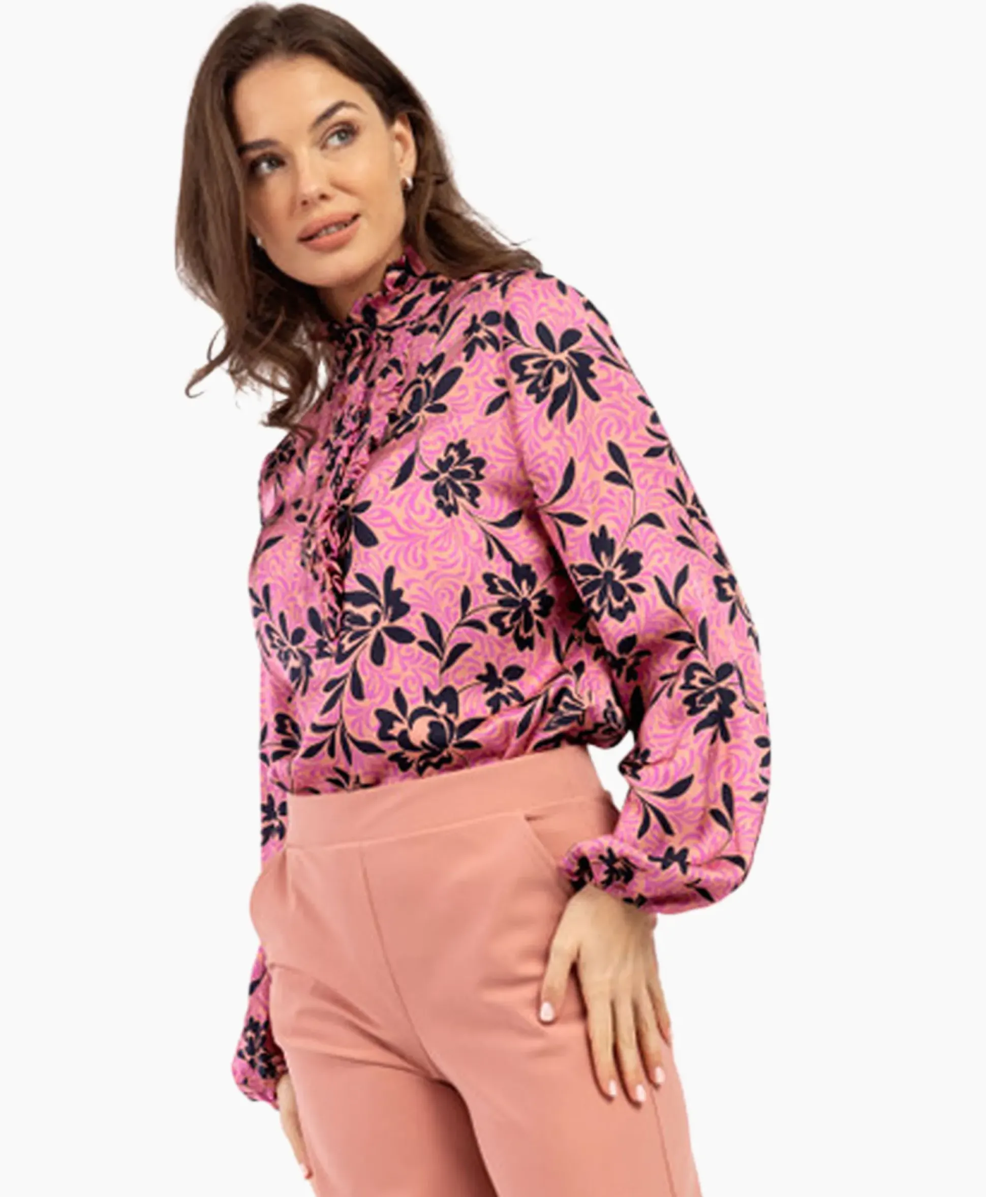 Studio Anneloes Blouse Odette Satin Blooming Combo L