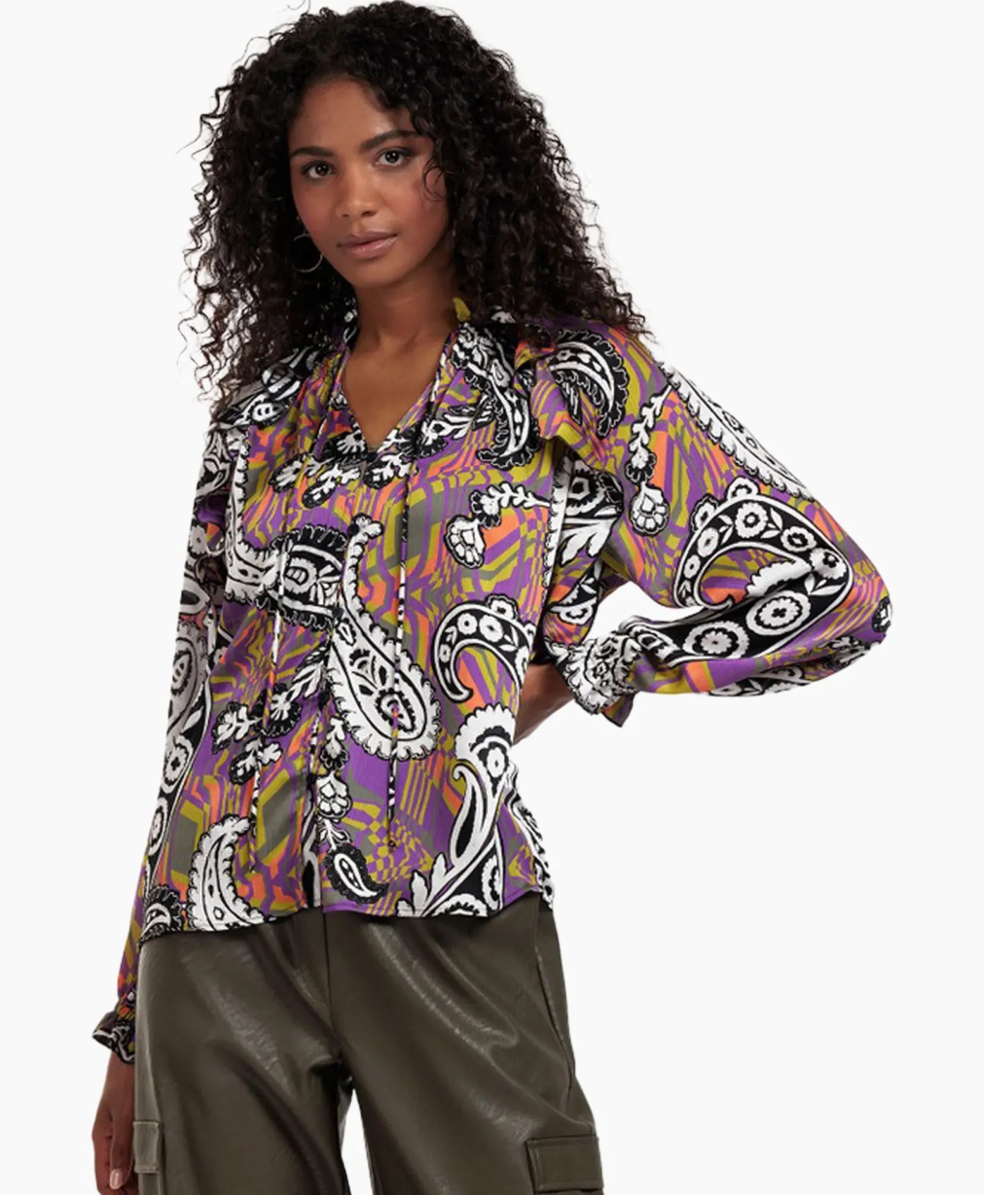 Studio Anneloes Blouse Revelin Voile Paisley Combo L