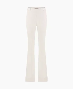 Studio Anneloes Broek Flair Long Shiny Bnd Trousers Off White