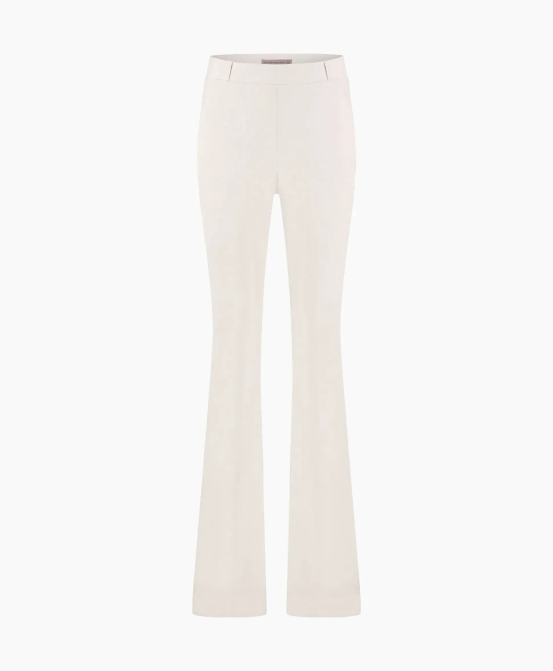 Studio Anneloes Broek Flair Long Shiny Bnd Trousers Off White