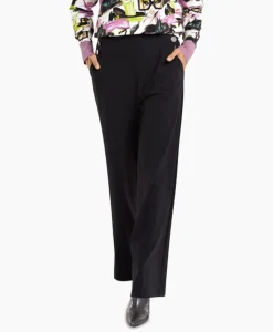 Studio Anneloes Broek Jessy Bonded Button Trousers Zwart Dessin