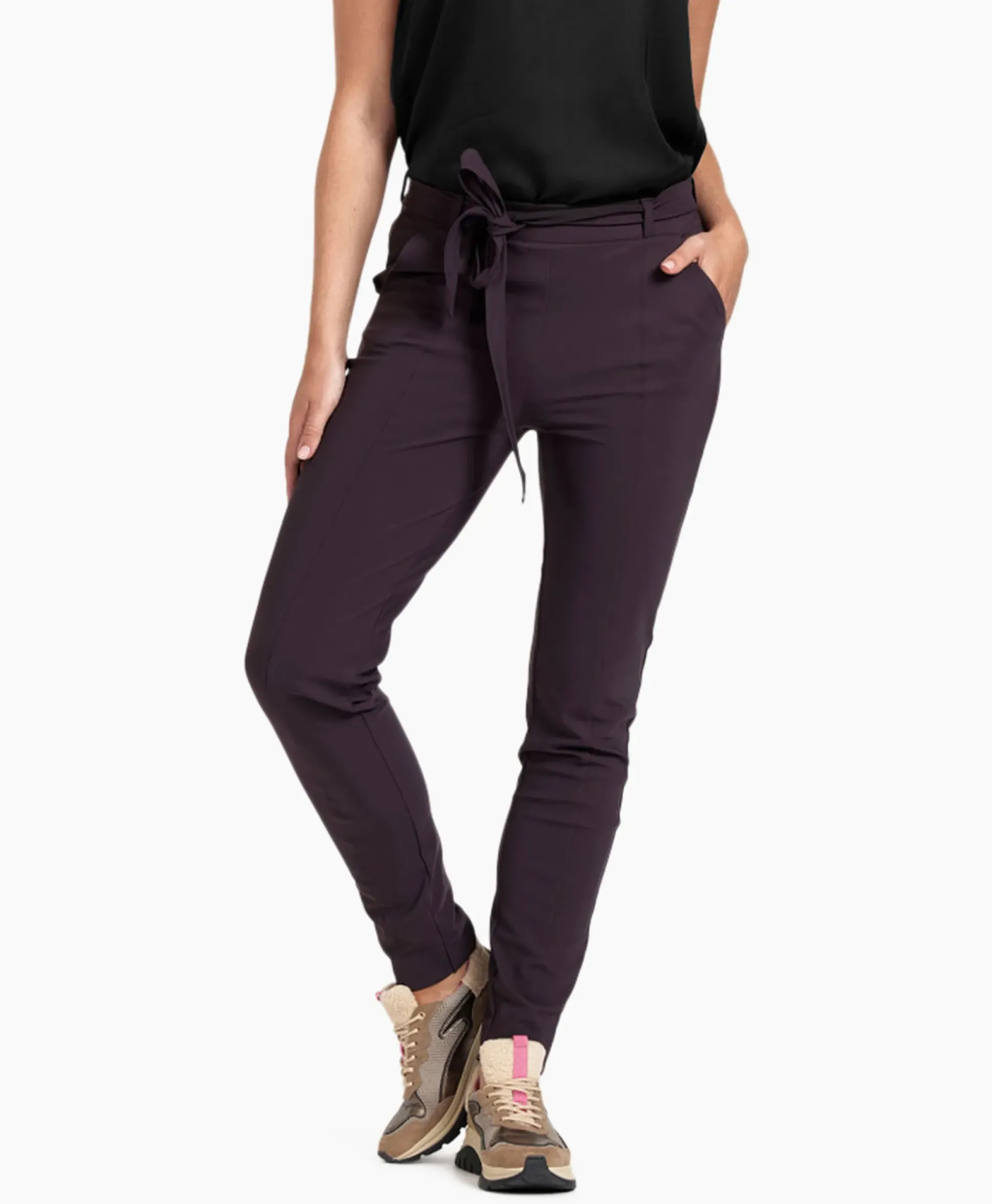 Studio Anneloes Broek Katlyn Bonded Trousers Bruin