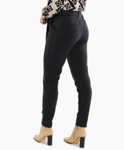 Studio Anneloes Broek Katlyn Shiny Bnd Trousers Zwart