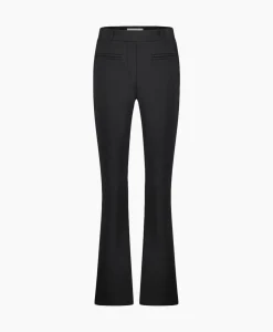 Studio Anneloes Broek Lio Shiny Bnd Flair Trousers Zwart