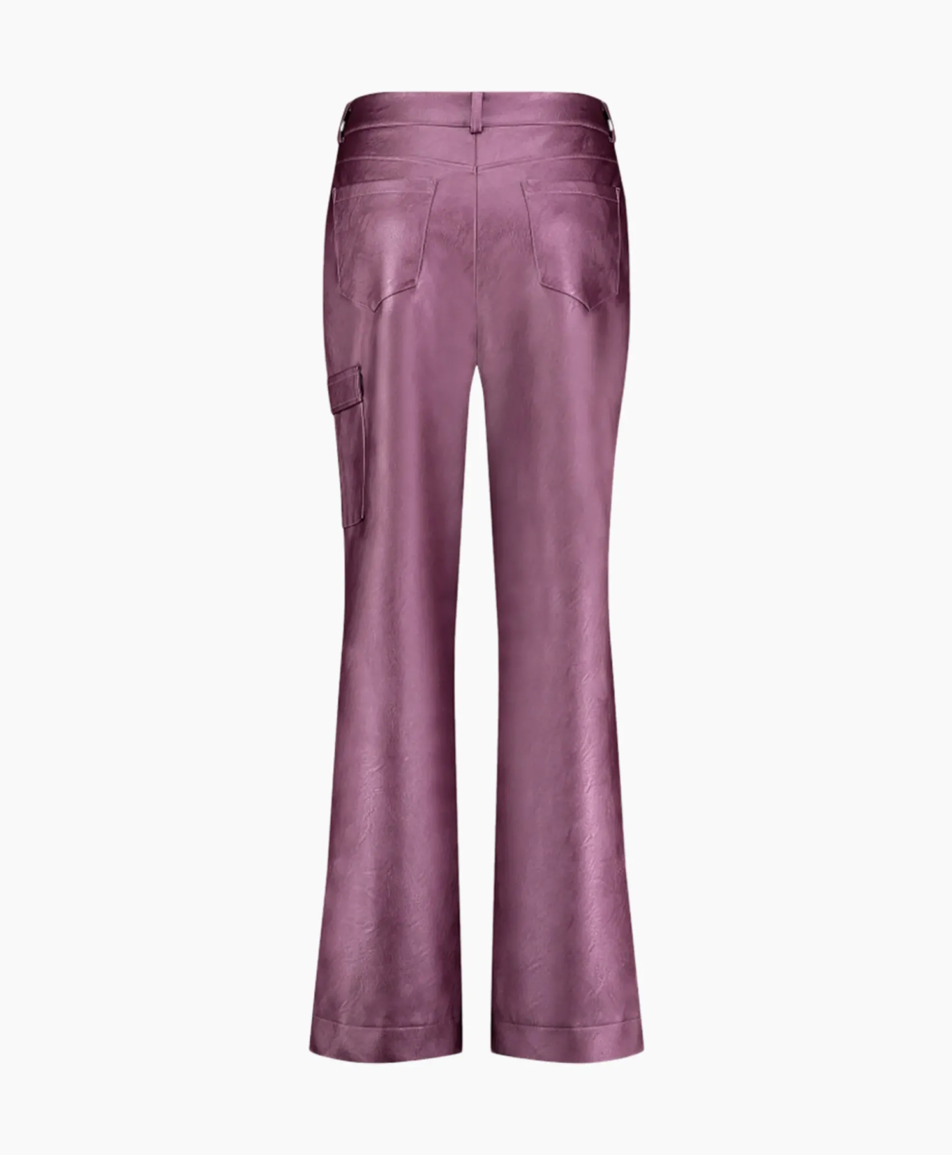 Studio Anneloes Broek Selina Metallic Leather Trousers Paars