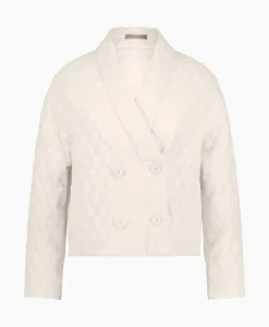 Studio Anneloes Jack James Quilted Leather Jacket Off White