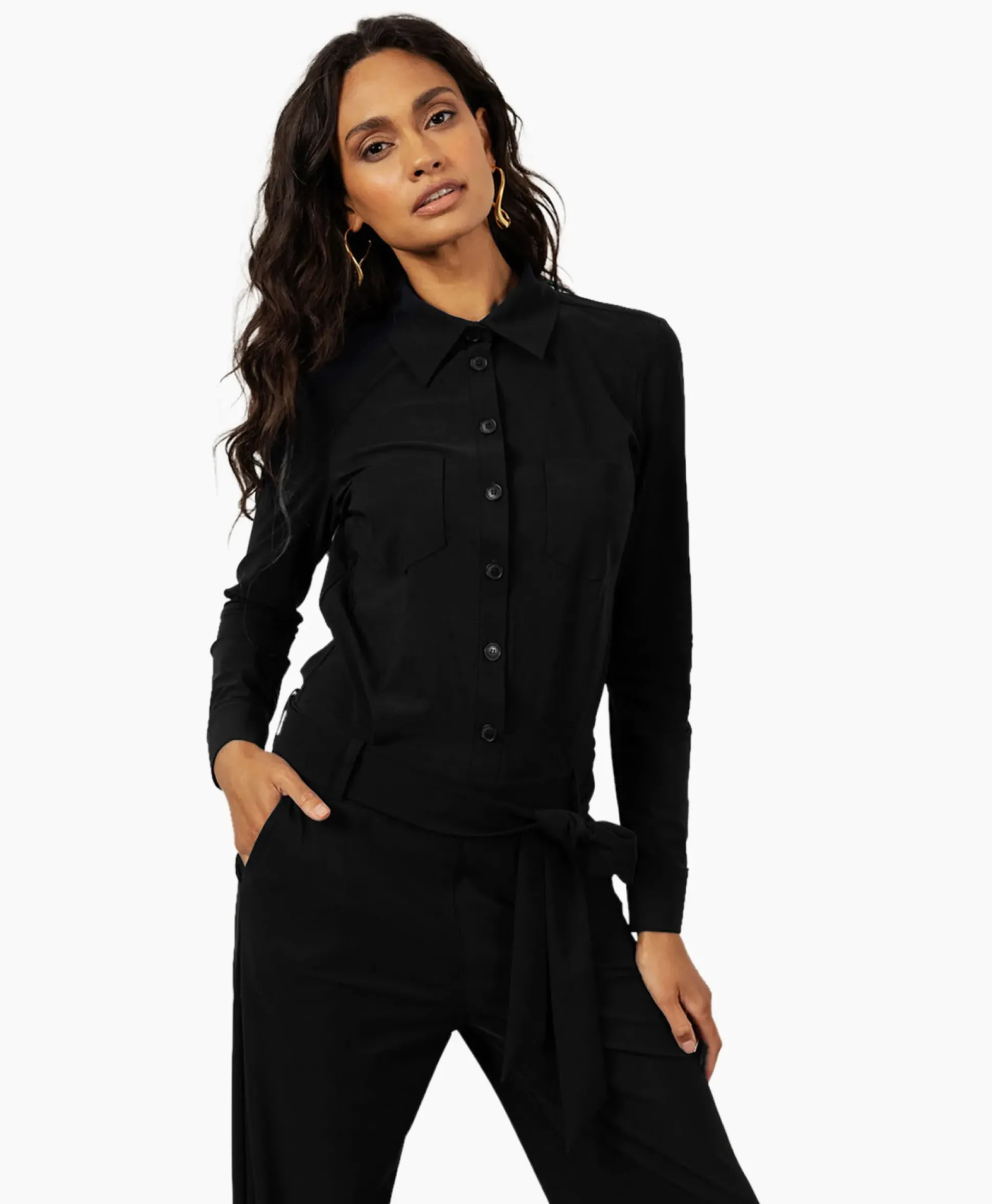Studio Anneloes Jumpsuit Angel Ls Zwart Dessin