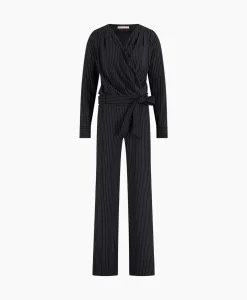 Studio Anneloes Jumpsuit Malia Pinstripe Zwart Dessin