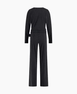 Studio Anneloes Jumpsuit Malia Pinstripe Zwart Dessin