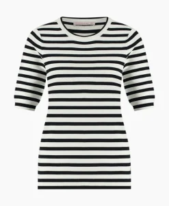 Studio Anneloes Pullover Luna Stripe Short Slv Ecru