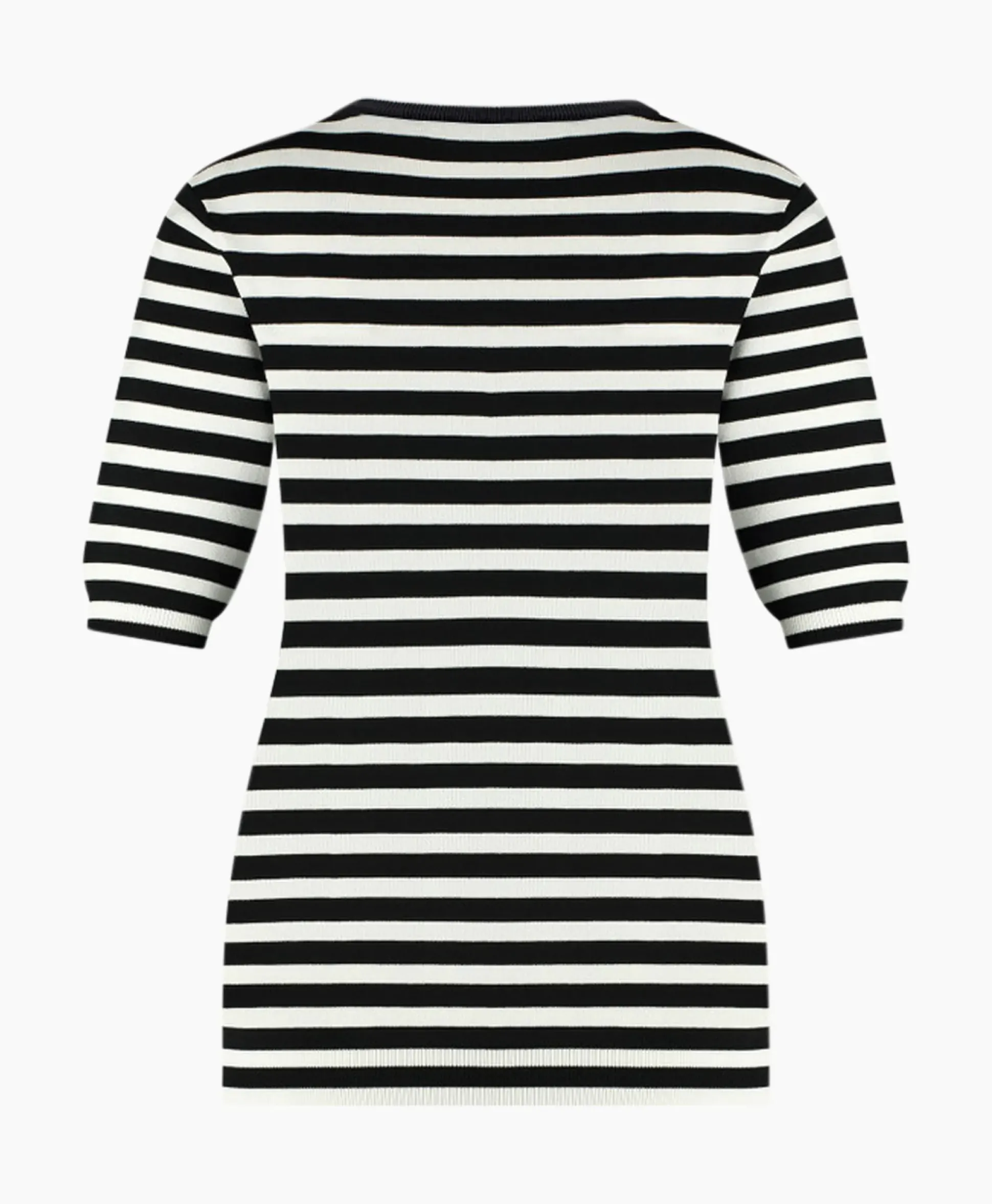Studio Anneloes Pullover Luna Stripe Short Slv Zwart Dessin