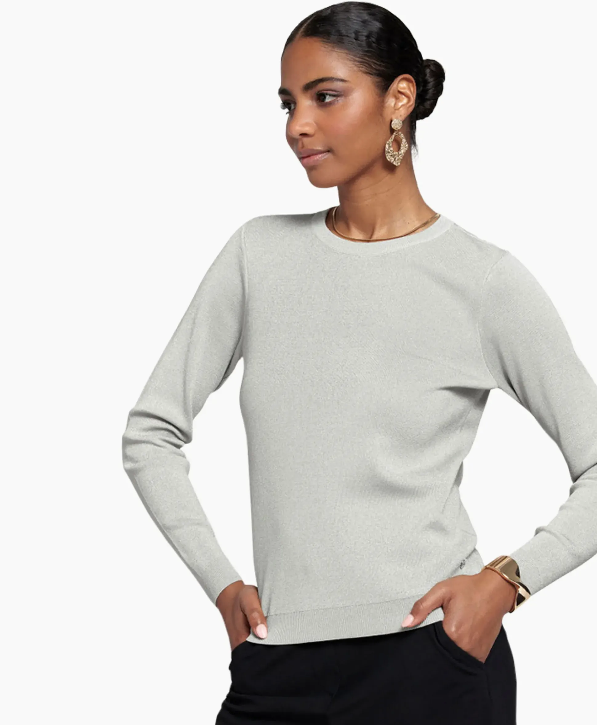 Studio Anneloes Pullover Luna Lurex Off White
