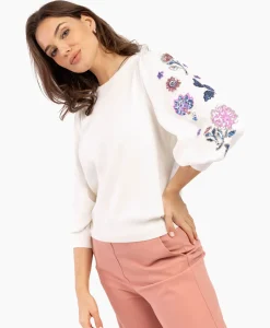 Studio Anneloes Pullover Hollie Embroidery Ecru