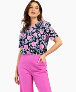 Studio Anneloes Top & T-Shirt Lott Flower Tee Roze