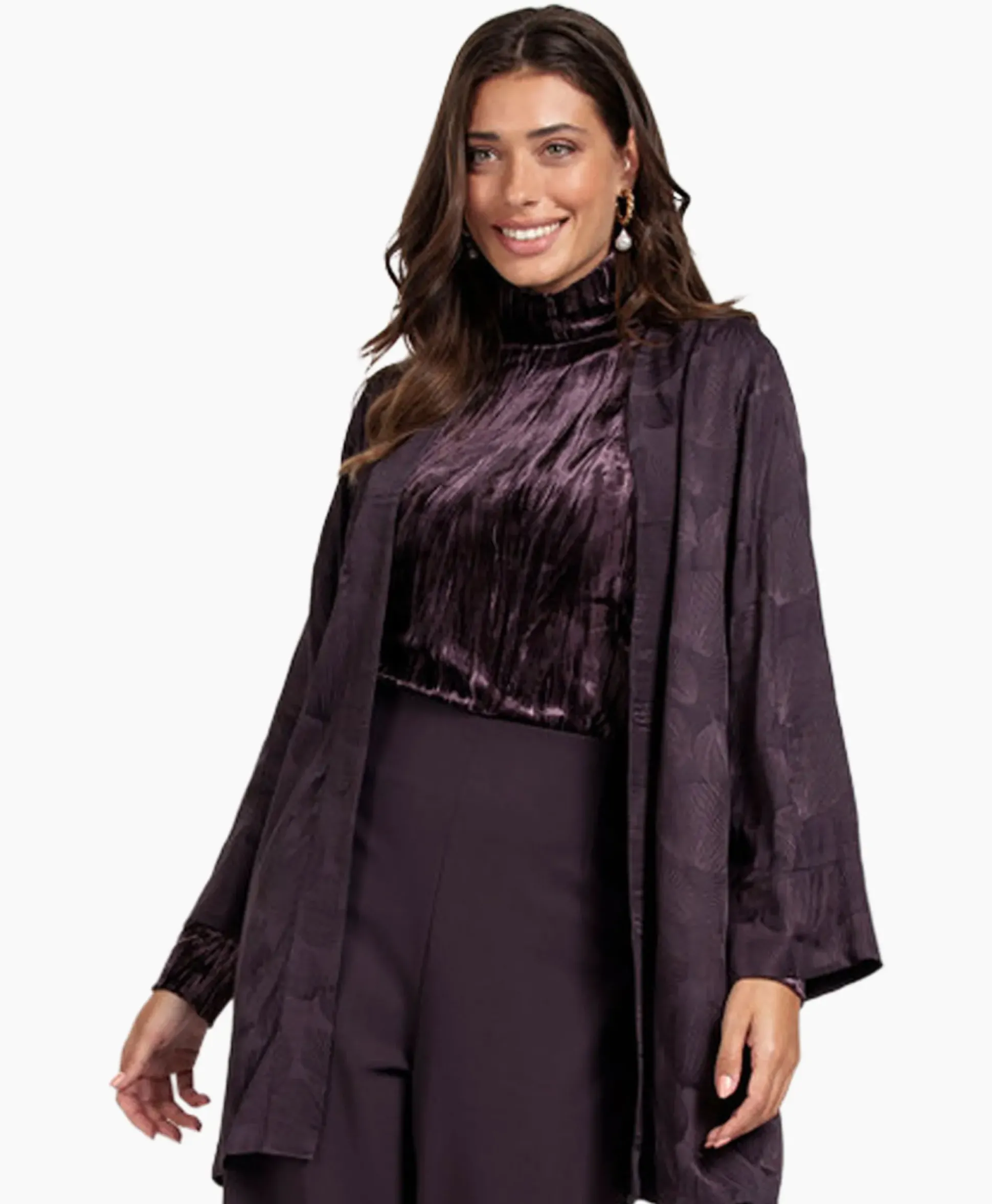 Studio Anneloes Top Avril Ls Velvet Bruin