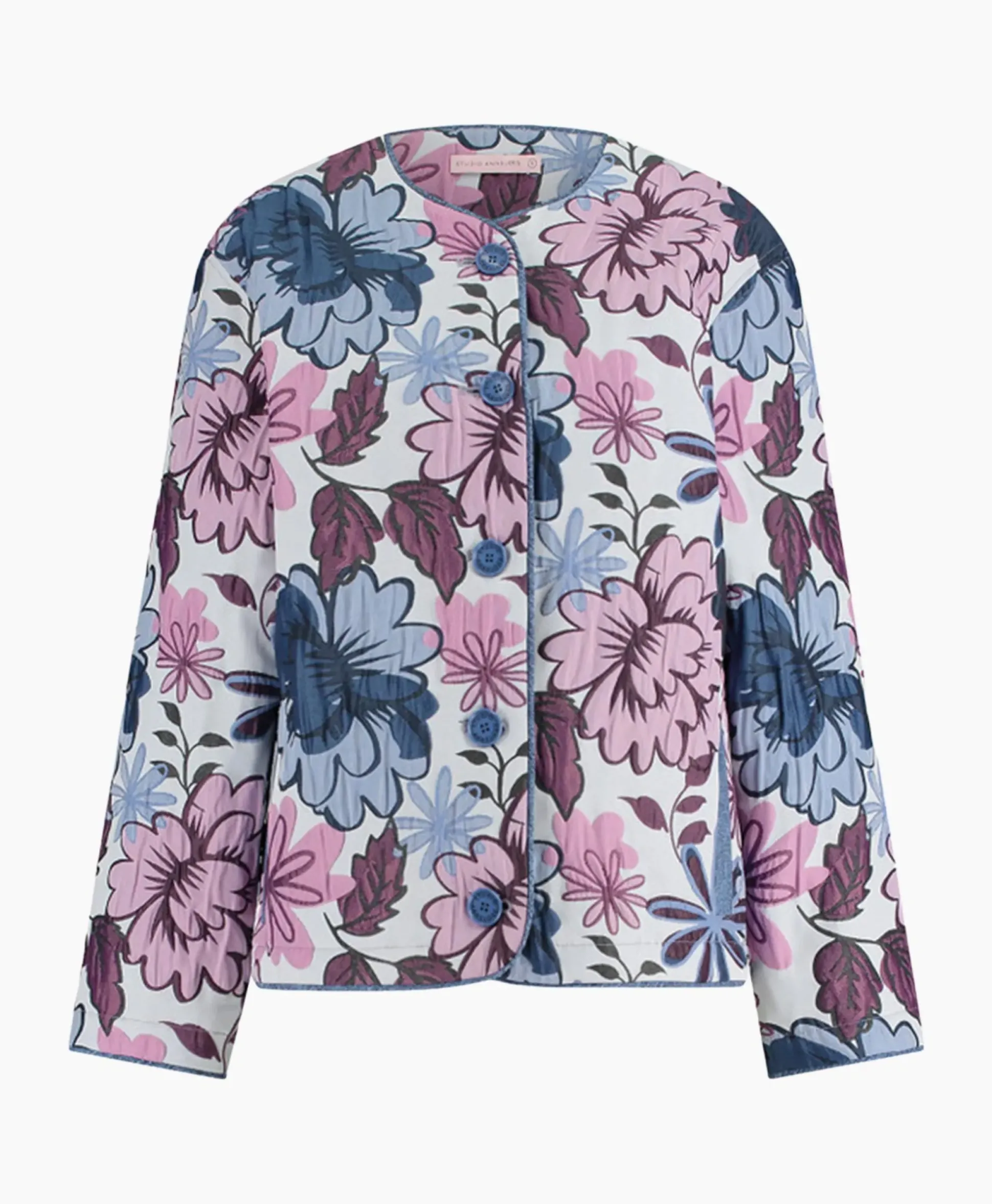 Studio Anneloes Top Esra Jaquard Flower Jacket Ecru