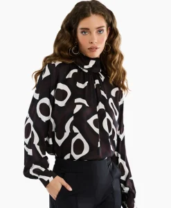 Studio Anneloes Top Izzie Satin Eyes Bruin