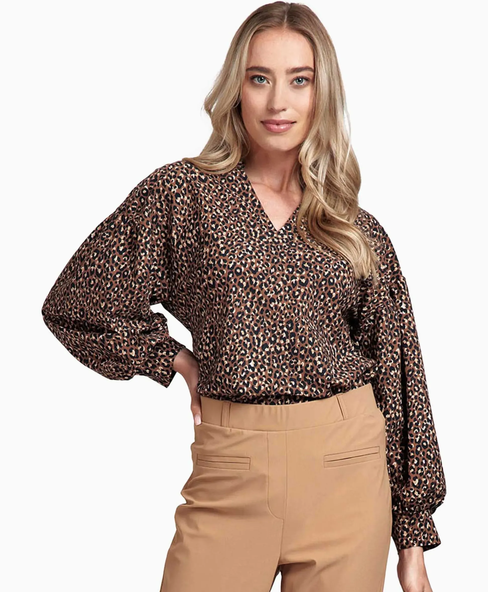 Studio Anneloes Top Julia Leopard Bruin
