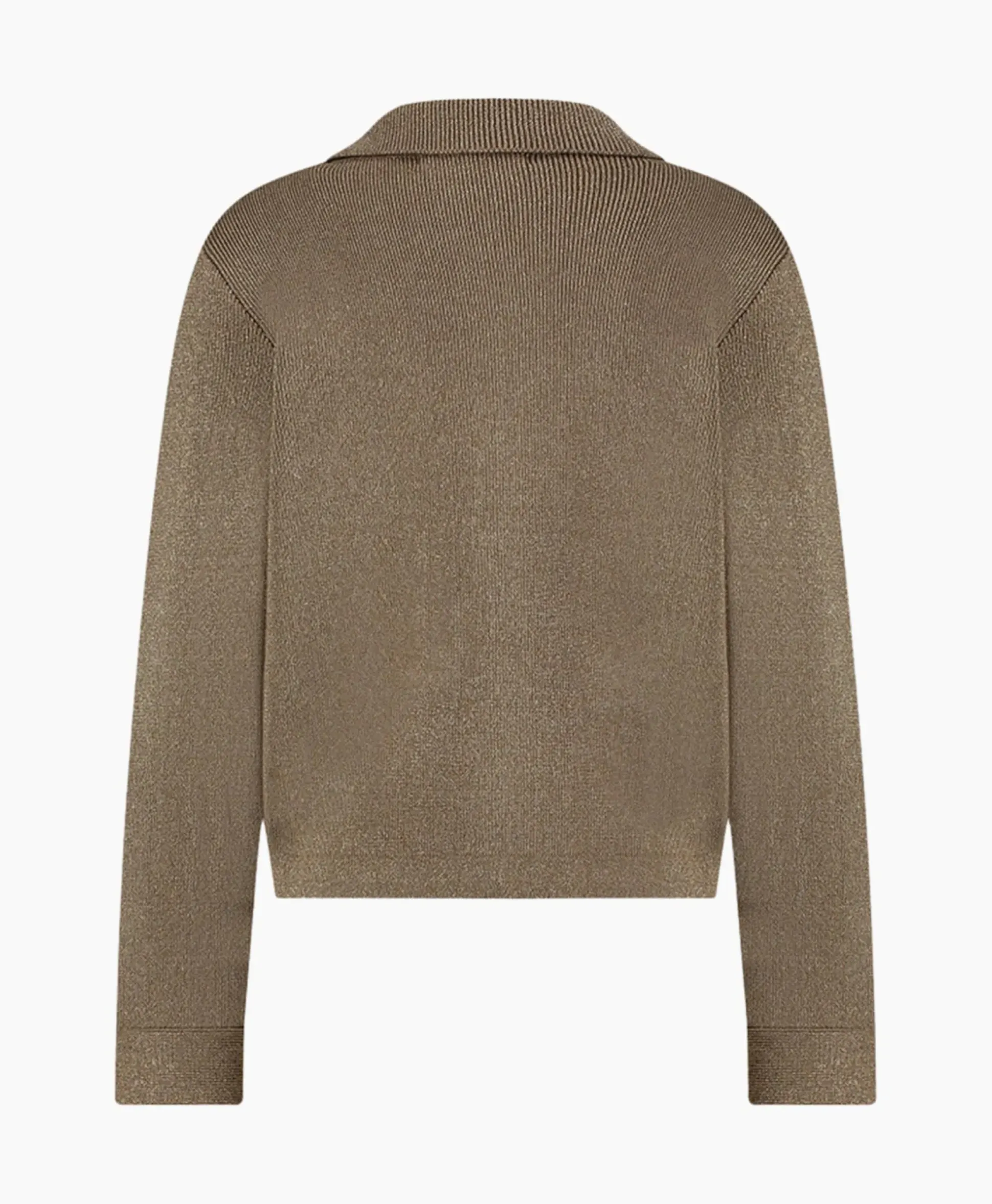 Studio Anneloes Vest Imke Lurex Cardigan Bruin Dessin