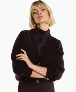 Studio Anneloes Vest Mandy Mohair Cardigan Bruin