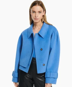 Studioar By Arma Mantel Catalana Wool Blend Blauw