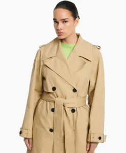 Studioar By Arma Trenchcoat Mexia Cotton Twill Beige
