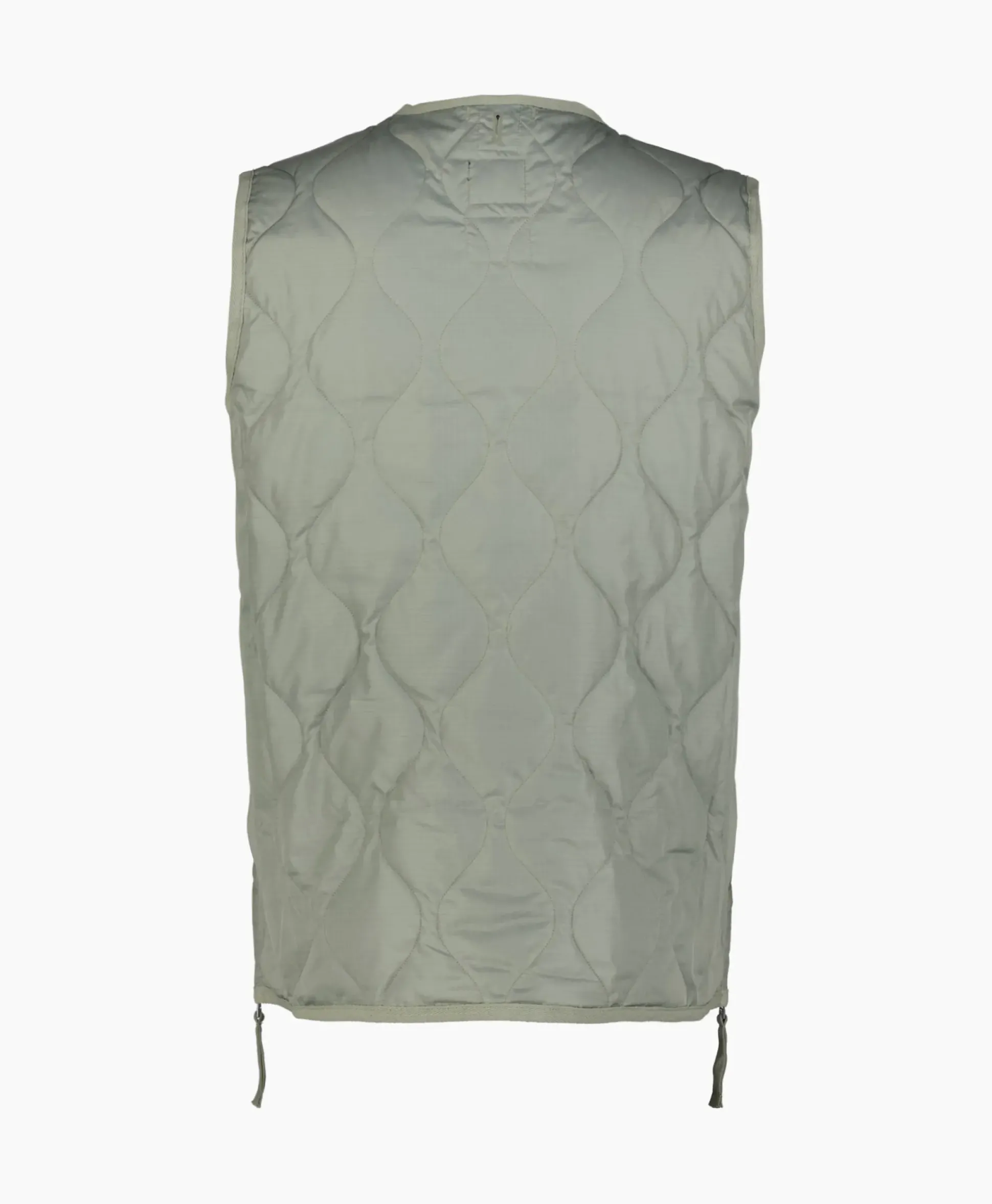 Taion Bodywarmer Military W-Zip V Neck Down Donker Groen