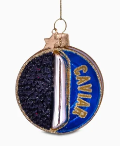 Vondels Vondels Kerstbal Potje Kaviaar Blauw