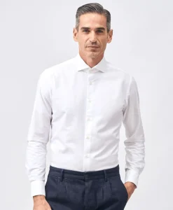 Xacus Tailor Fit Oxford Shirt Wit