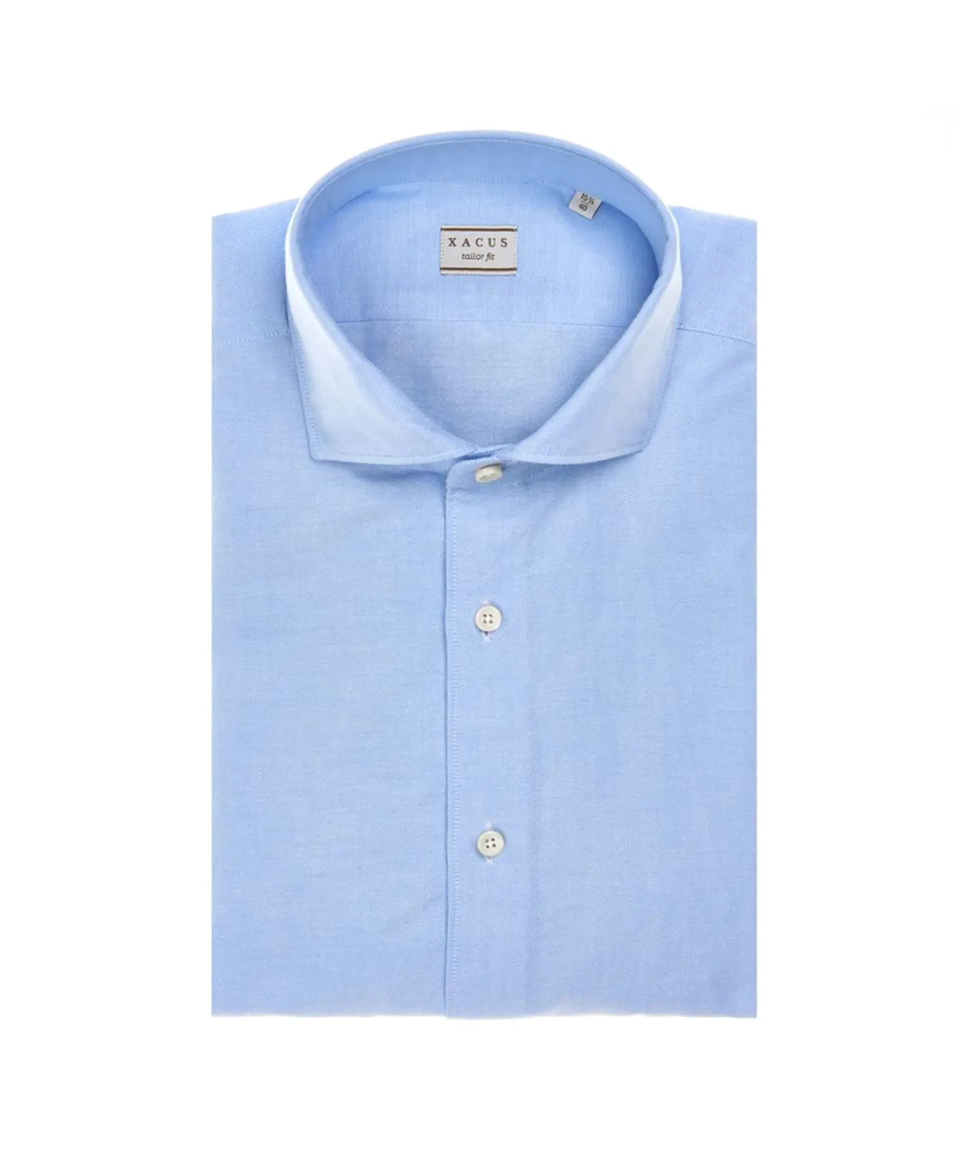 Xacus Tailor Fit Oxford Shirt Licht Blauw