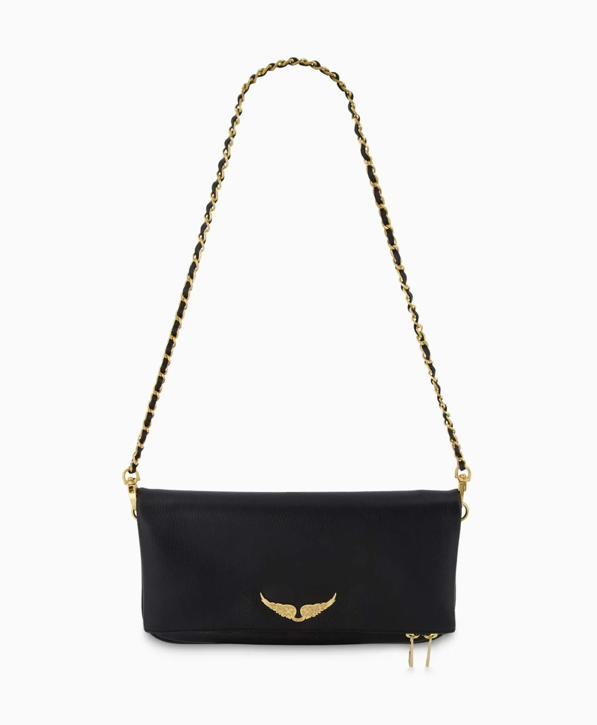 Zadig & Voltaire Crossbody Tas Rock Grained Leather Zwart