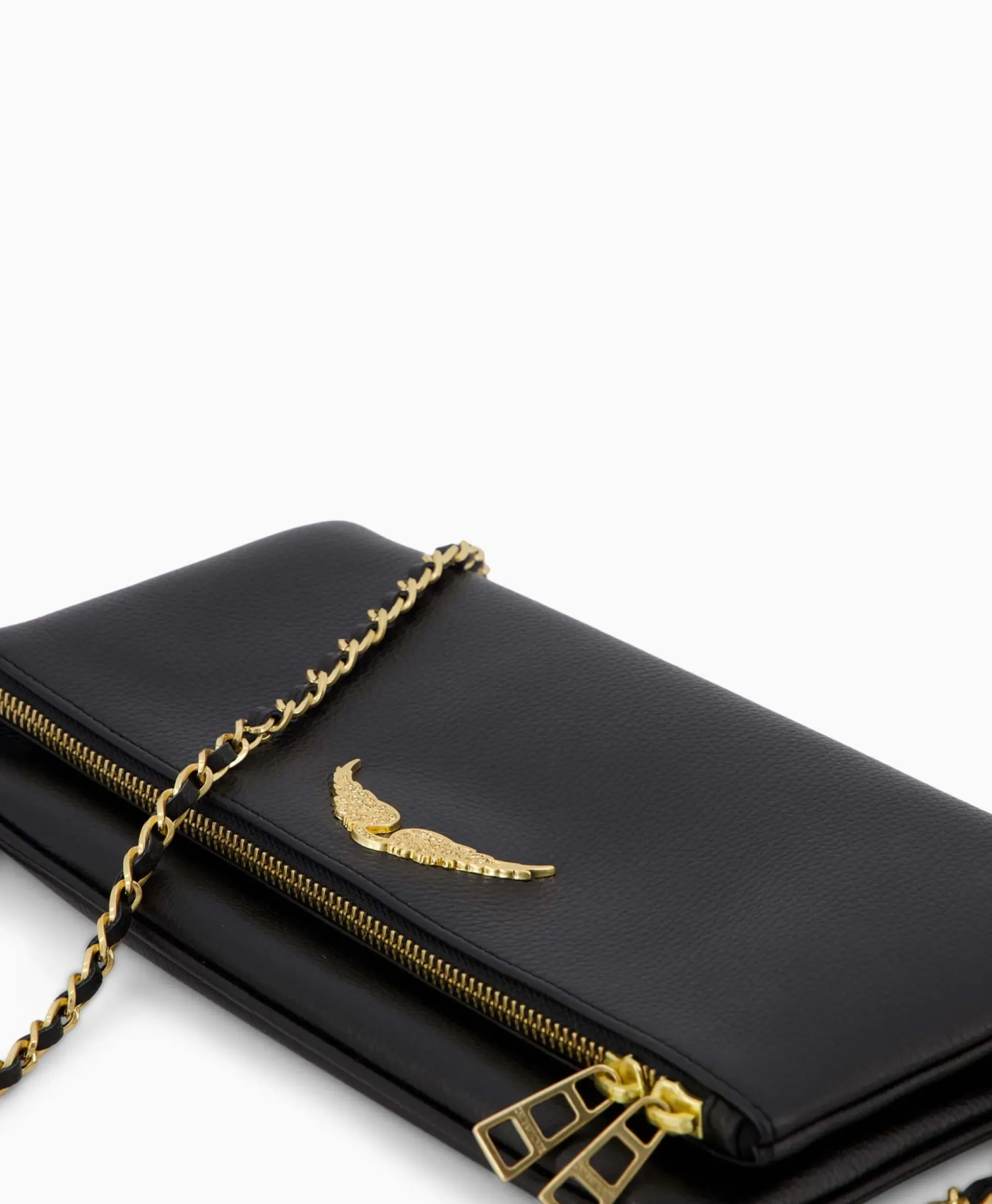 Zadig & Voltaire Crossbody Tas Rock Grained Leather Zwart