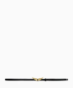 Zadig & Voltaire Riem Rock Natural Leather Zwart