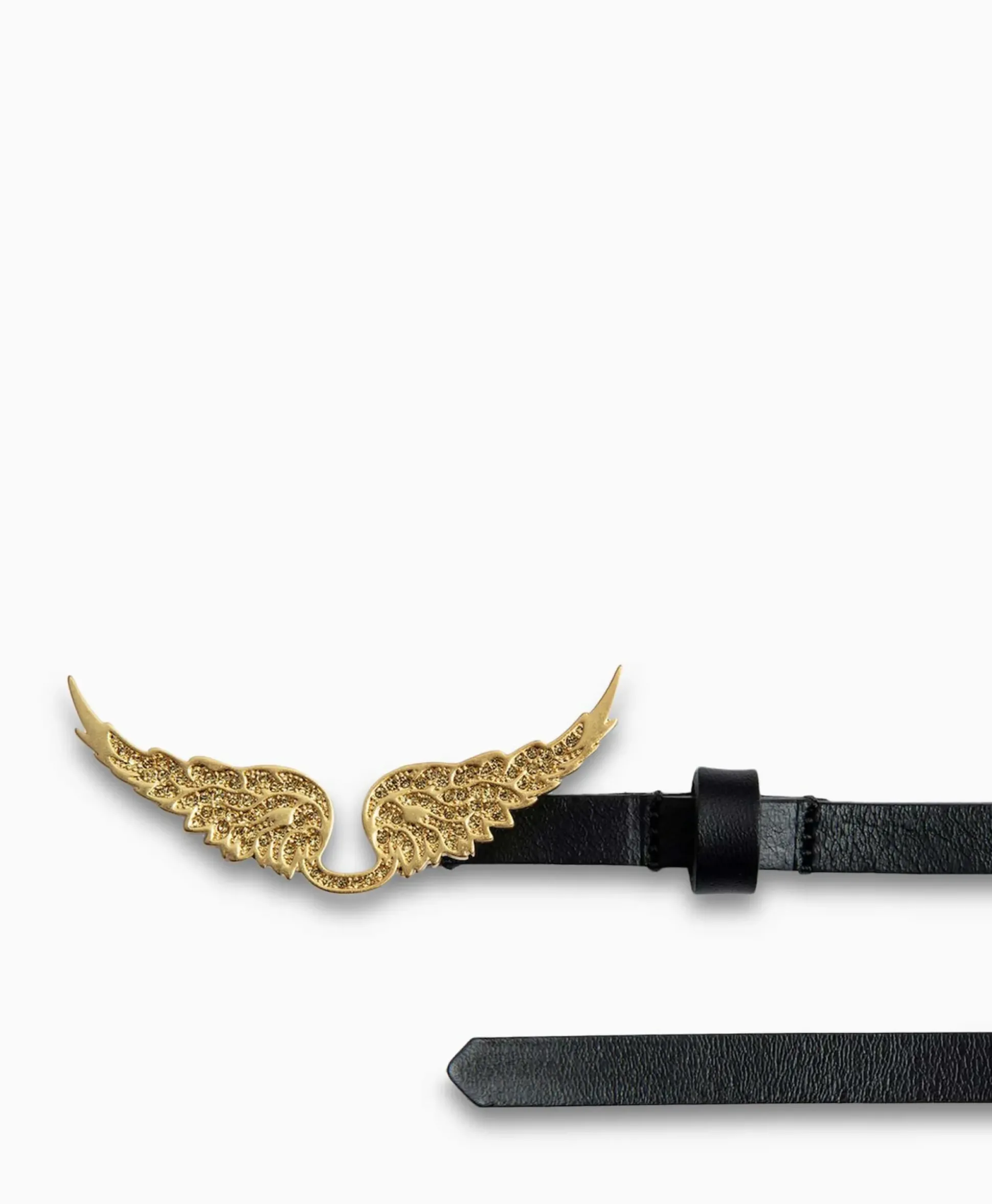 Zadig & Voltaire Riem Rock Natural Leather Zwart