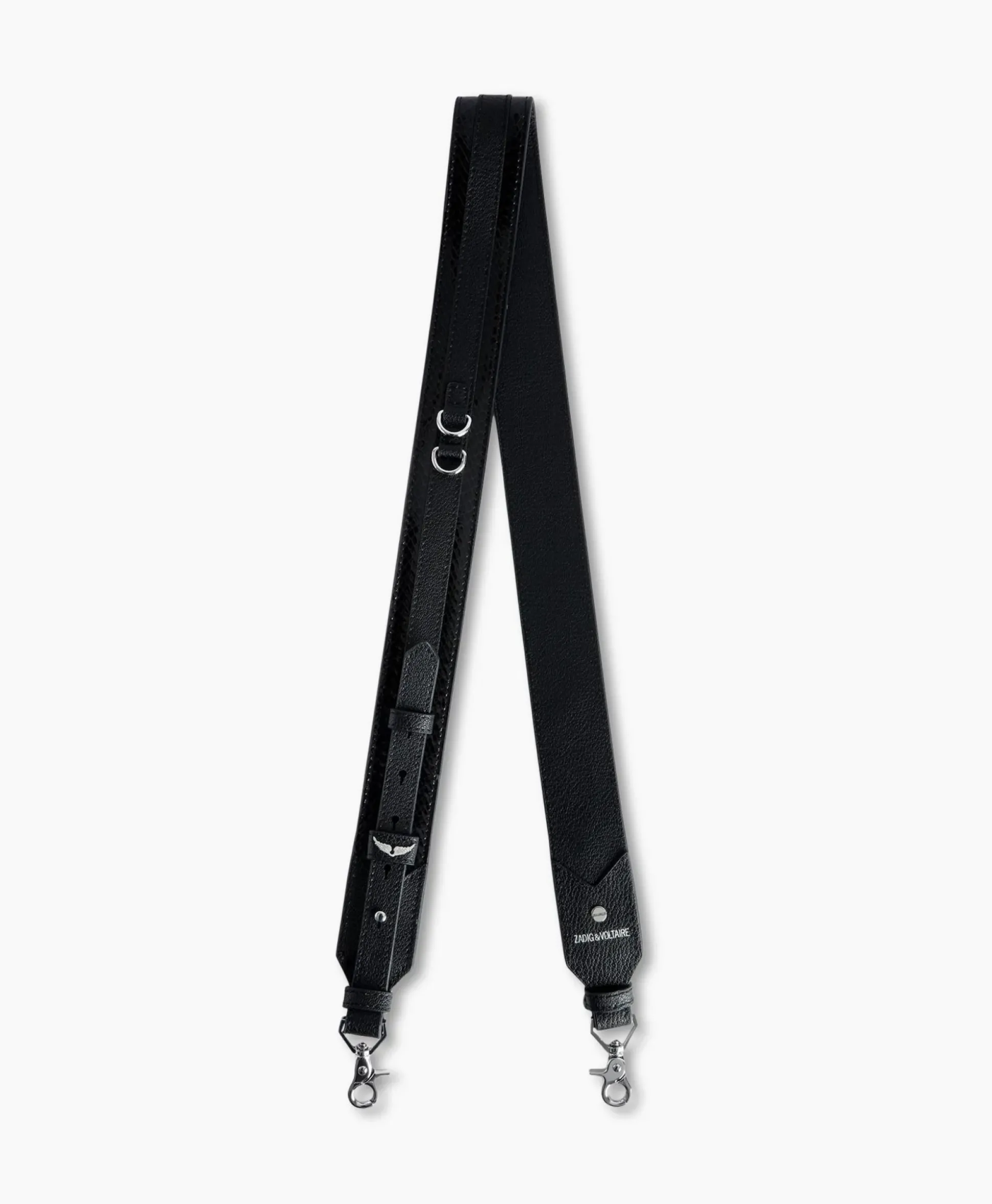 Zadig & Voltaire Riem Strap Adjustable Glossy Wild Zwart