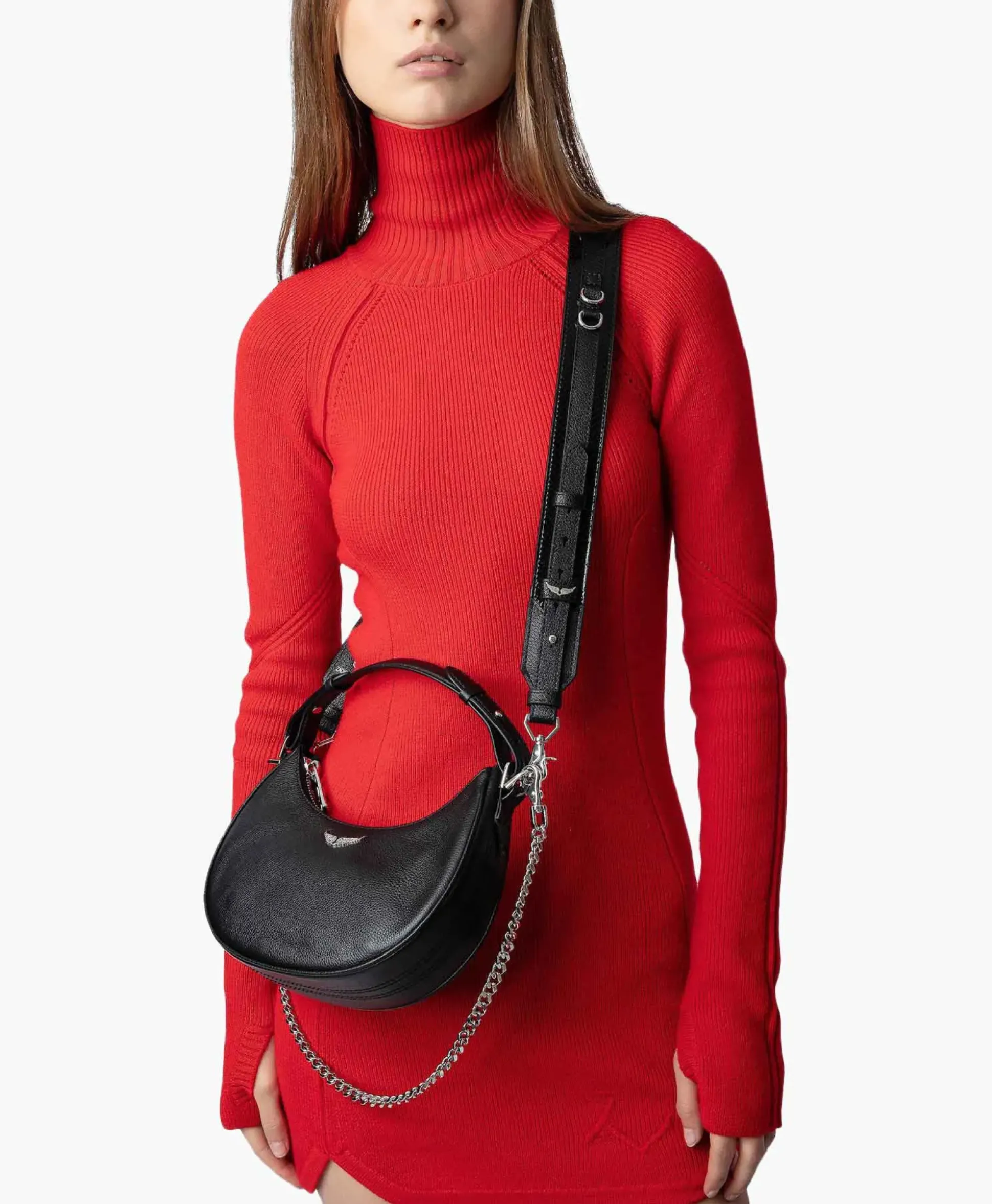Zadig & Voltaire Riem Strap Adjustable Glossy Wild Zwart